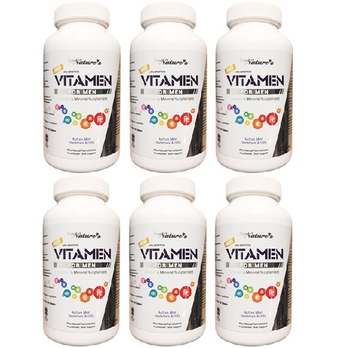 (비타맨 6병) 캐나다 남성종합 멀티비타민 라이코펜리코펜 (Pure Nature&#039;s VITAMEN vitamin mineral 120caps)